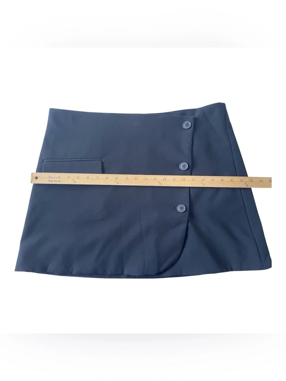 Junior Girls A New Day Black Button-Front Wrap Skirt,16